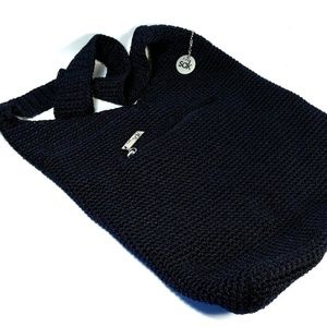 The Sak Women's Purse Blue Knit Hobo Shoulder Bag